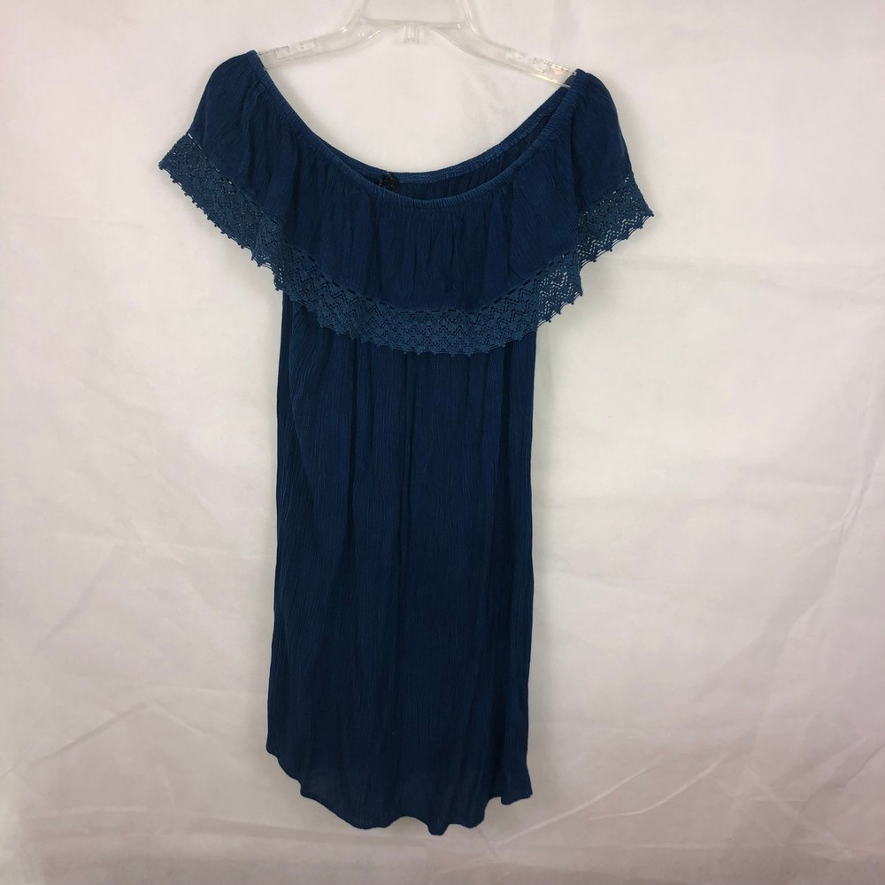 Style House Navy Blue Off The Shoulder Dress Size Large